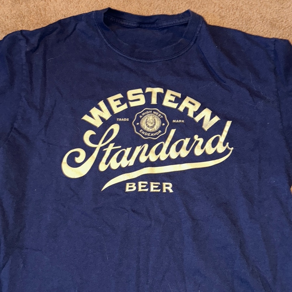 Beer Navy Graphic Tee - M